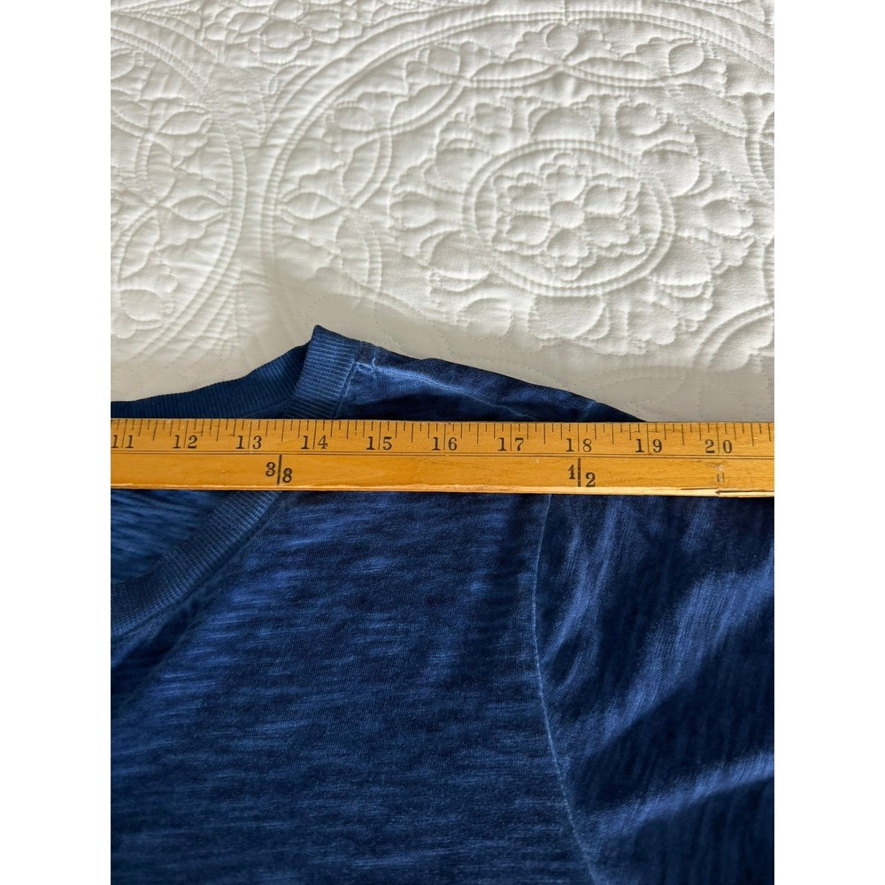 LOGO Lori Goldstein Blue Slub Knit Tunic Top V-Neck Pockets NIKA A546430 3X - Picture 7 of 11